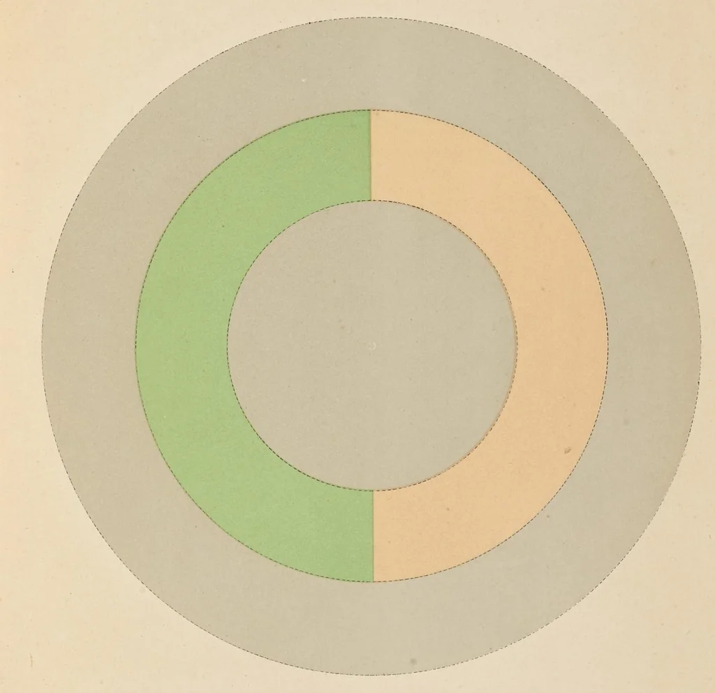 An illustration from Complément des études sur la vision des couleurs, 1879, leaf 290