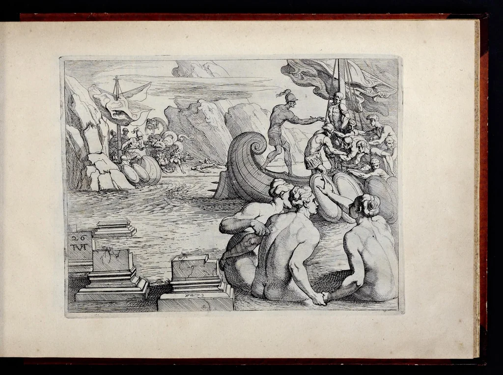 An illustration from Les trauaux d'Vlysse, 1640, leaf 66