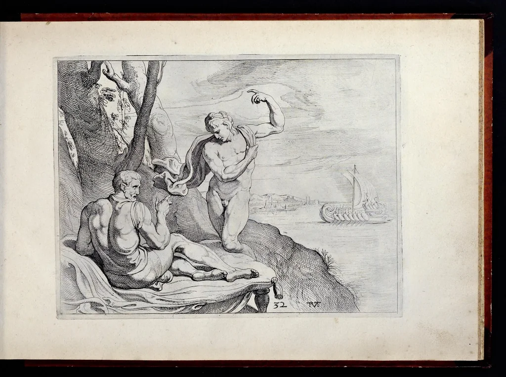 An illustration from Les trauaux d'Vlysse, 1640, leaf 78
