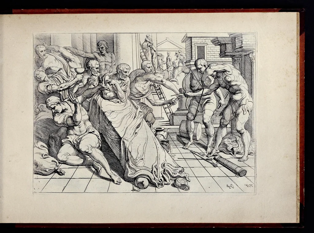 An illustration from Les trauaux d'Vlysse, 1640, leaf 94