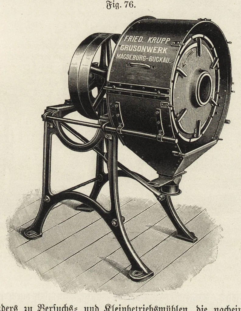 An illustration from J.G. Gentele's Lehrbuch der Farbenfabrikation : Anweisung zur Darstellung, Untersuchung und Verwendung der im Handel vorkommenden Malerfarben, zum Gebrauche für Farben-, Tusch-, und Tapetenfabrikanten, Chemiker, Techniker, Kaufleute, Maler, Koloristen und andere Farbenkonsumenten, 1906, leaf 110