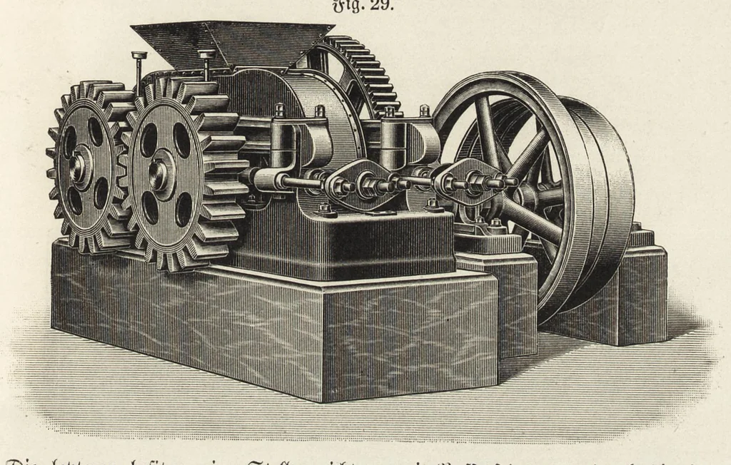 An illustration from J.G. Gentele's Lehrbuch der Farbenfabrikation : Anweisung zur Darstellung, Untersuchung und Verwendung der im Handel vorkommenden Malerfarben, zum Gebrauche für Farben-, Tusch-, und Tapetenfabrikanten, Chemiker, Techniker, Kaufleute, Maler, Koloristen und andere Farbenkonsumenten, 1906, leaf 64