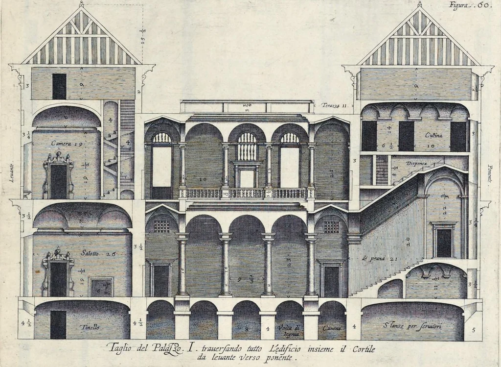An illustration from Palazzi di Genoua, 1622, leaf 124