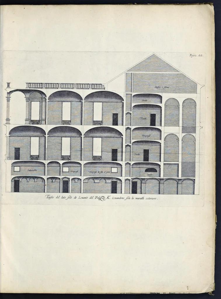 An illustration from Palazzi di Genoua, 1622, leaf 136
