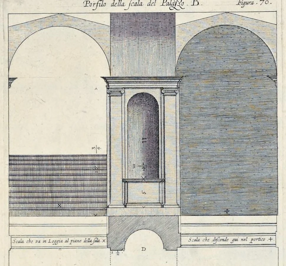 An illustration from Palazzi di Genoua, 1622, leaf 144