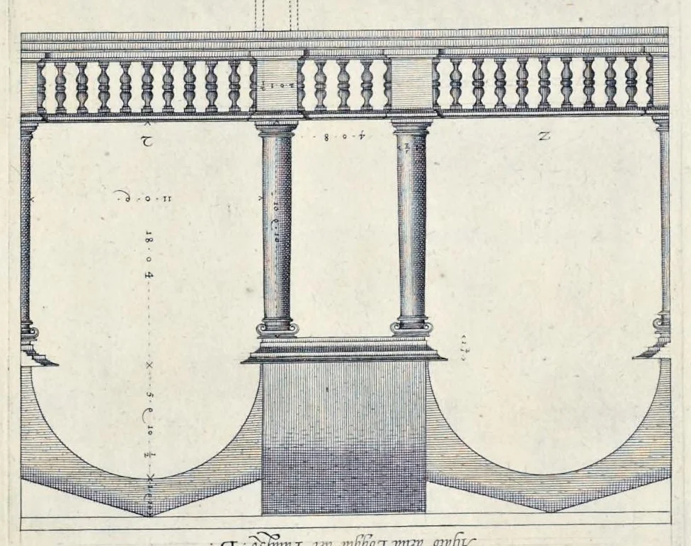 An illustration from Palazzi di Genoua, 1622, leaf 144