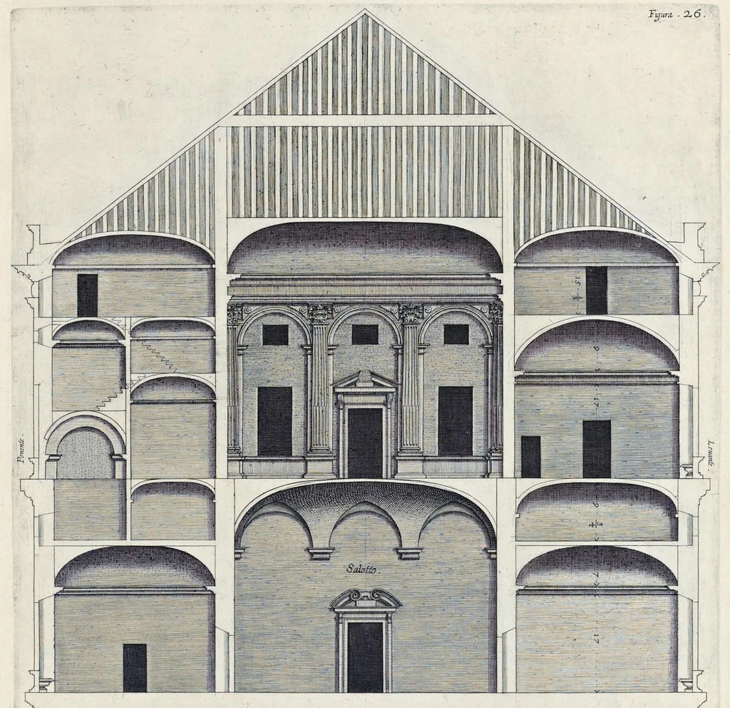 An illustration from Palazzi di Genoua, 1622, leaf 56