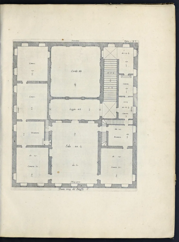 An illustration from Palazzi di Genoua, 1622, leaf 78