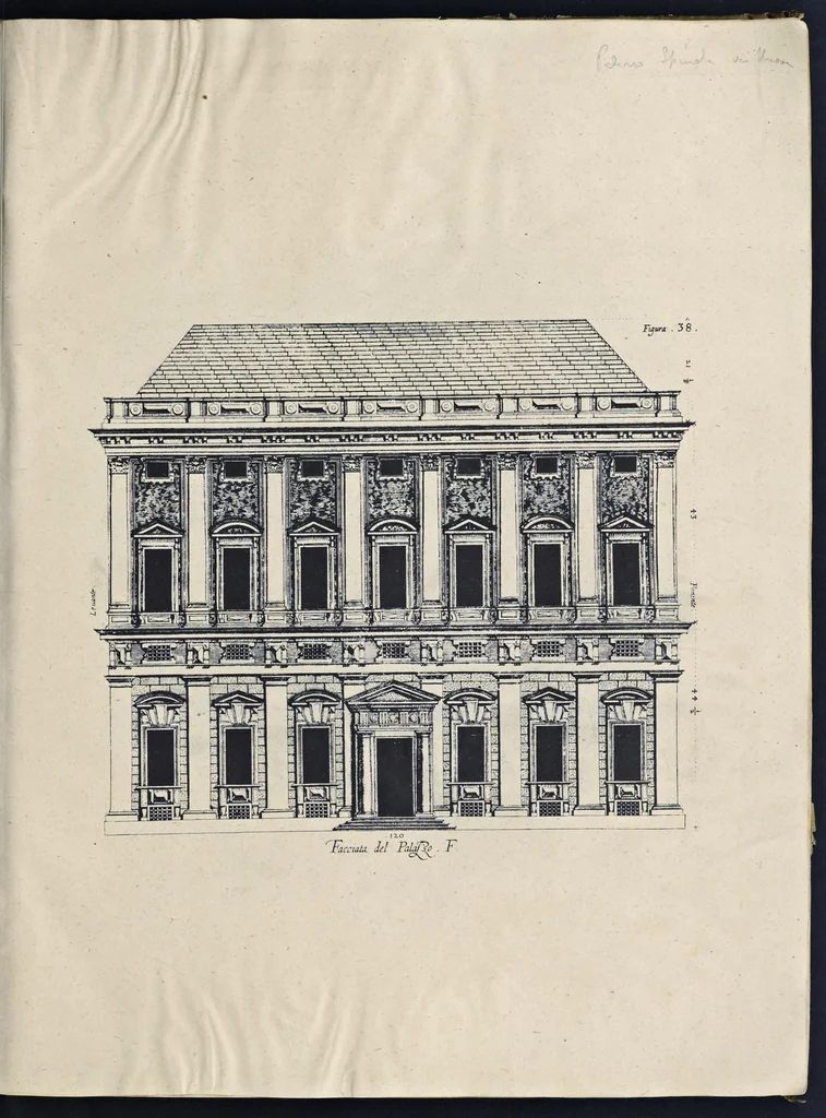 An illustration from Palazzi di Genoua, 1622, leaf 80