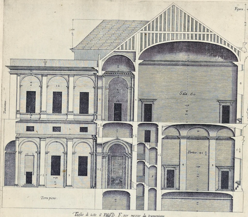 An illustration from Palazzi di Genoua, 1622, leaf 86