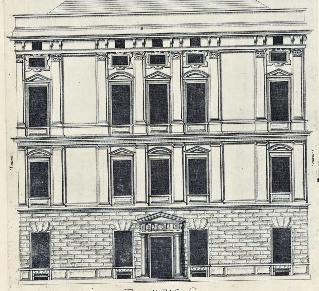 An illustration from Palazzi di Genoua, 1622, leaf 96