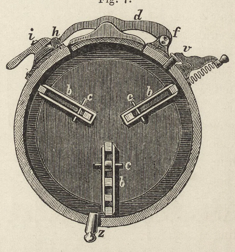 An illustration from The practical scourer and garment dyer : comprising dry or chemical cleansing, the art of removing stains, fine washing, bleaching and dyeing of straw hats, gloves and feathers of all kinds, dyeing of worn clothes of all fabrics, including mixed goods, by one dip, and the manufacture of soaps and fluids for cleansing purposes, 1893, leaf 89
