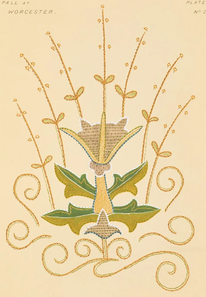 An illustration from Some drawings of ancient embroidery; thirty specimens, 1880, leaf 104