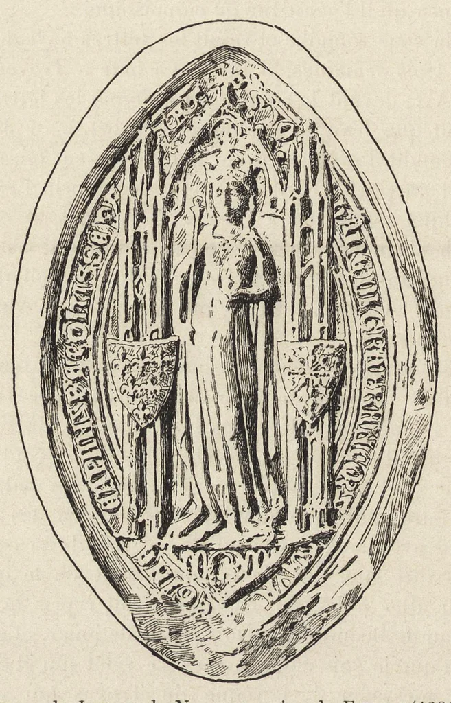 An illustration from Le procès de Guichard, évêque de Troyes (1308-1313), 1896, leaf 219
