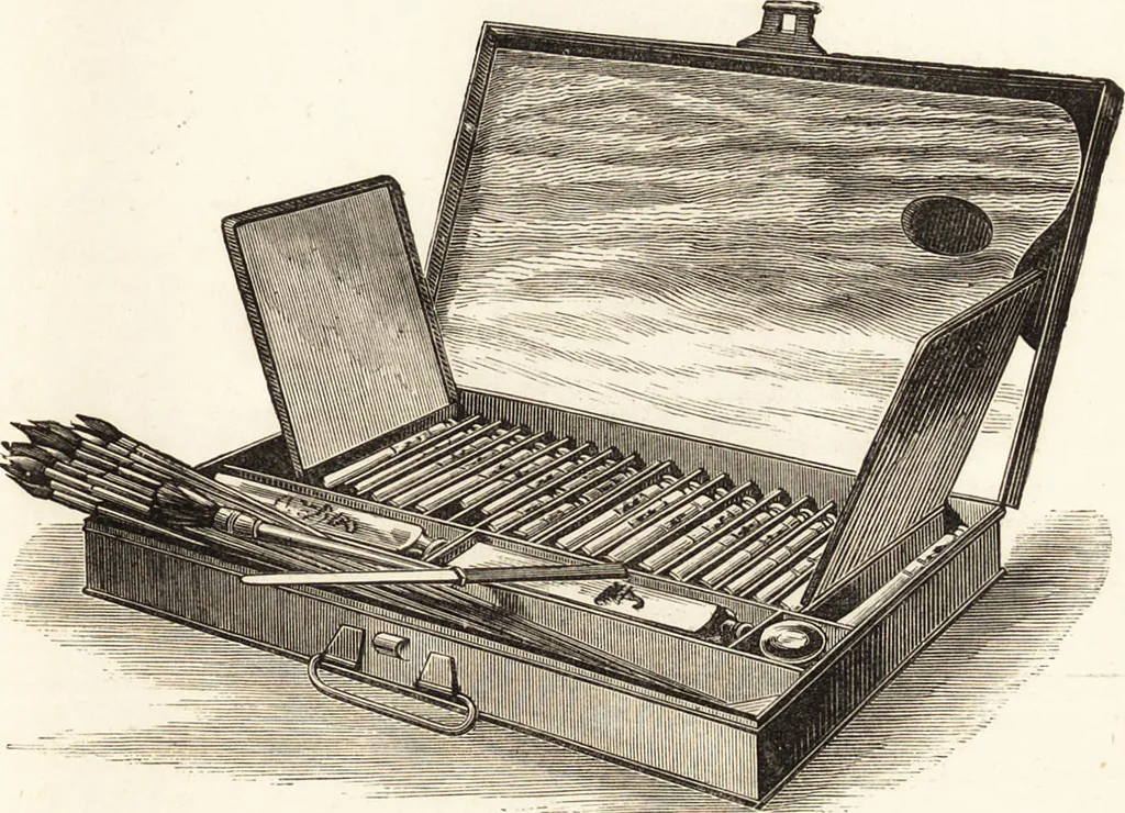 An illustration from The use and abuse of colours and mediums in oil painting : a handbook for artists and art students, 1892, leaf 112