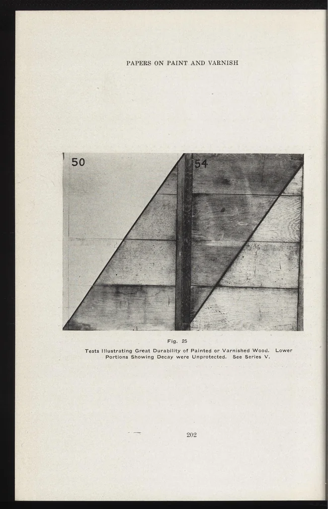 An illustration from Papers on paint and varnish and the materials used in their manufacture, 1920, leaf 205