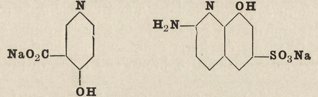 An illustration from The chemistry of the coal-tar dyes, 1911, leaf 212