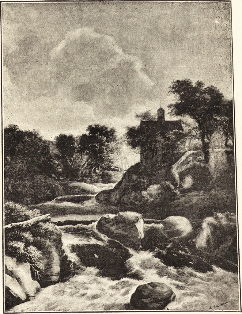 An illustration from The landscape and pastoral painters of Holland : Ruisdael, Hobbema, Cuijp, Potter, 1891, leaf 23