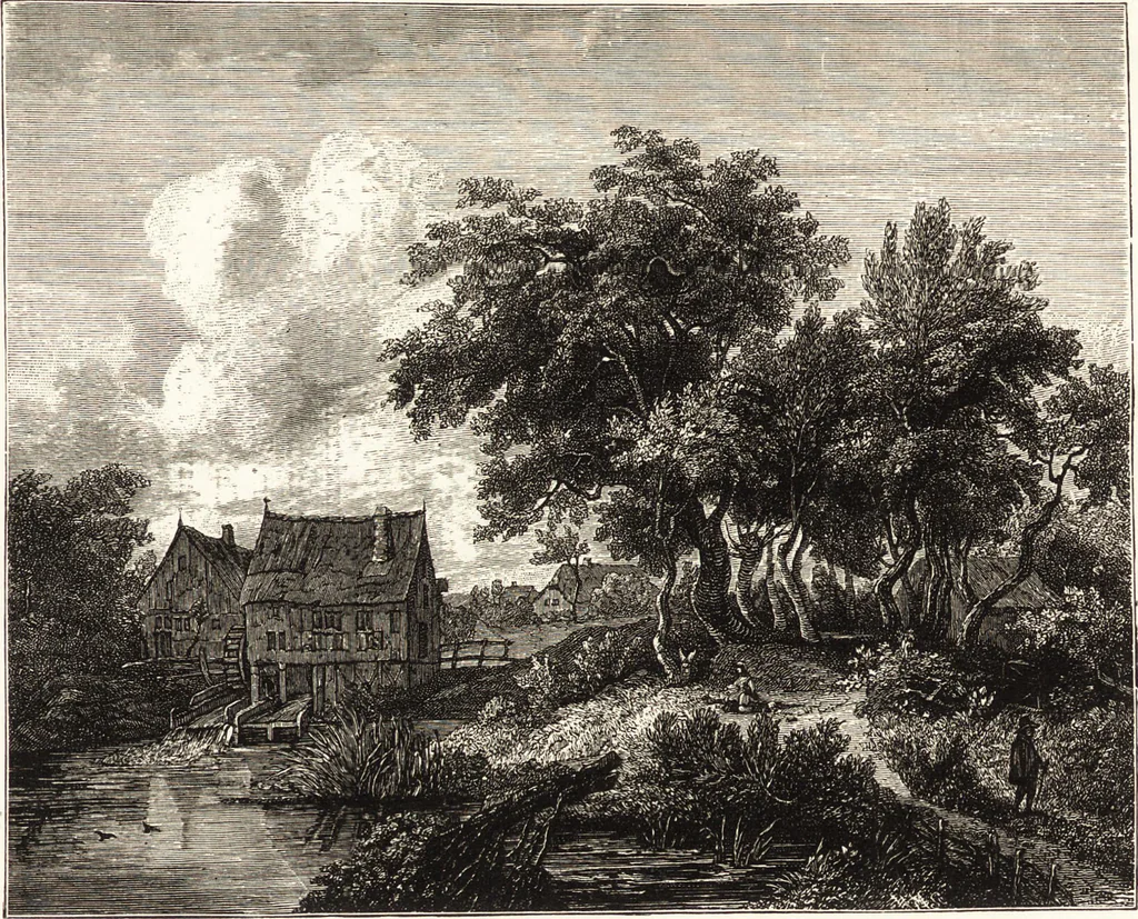An illustration from The landscape and pastoral painters of Holland : Ruisdael, Hobbema, Cuijp, Potter, 1891, leaf 82