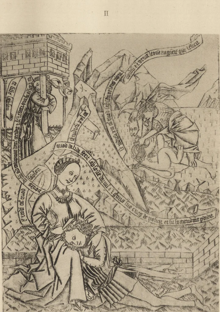 An illustration from A descriptive catalogue of early prints in the British museum German and Flemish schools, 1879, leaf 518