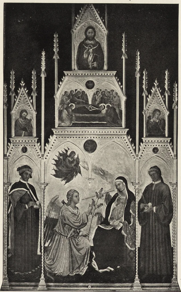 An illustration from A history of painting in Italy : Umbria, Florence and Siena from the second to the sixteenth century, 1903, leaf 222