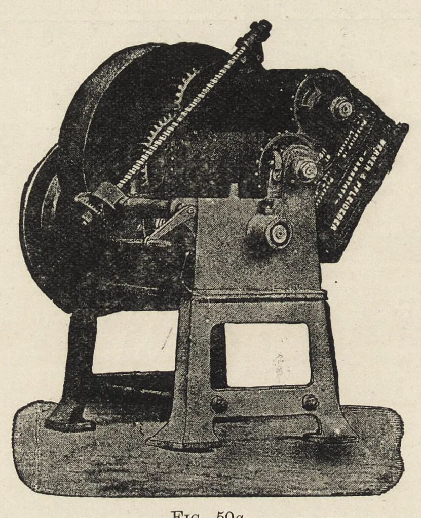 An illustration from Oil colours and printers' inks : a practical handbook treating of linseed oil, boiled oil, paints, artists' colours, lampblack and printers' inks, black and coloured, 1903, leaf 143