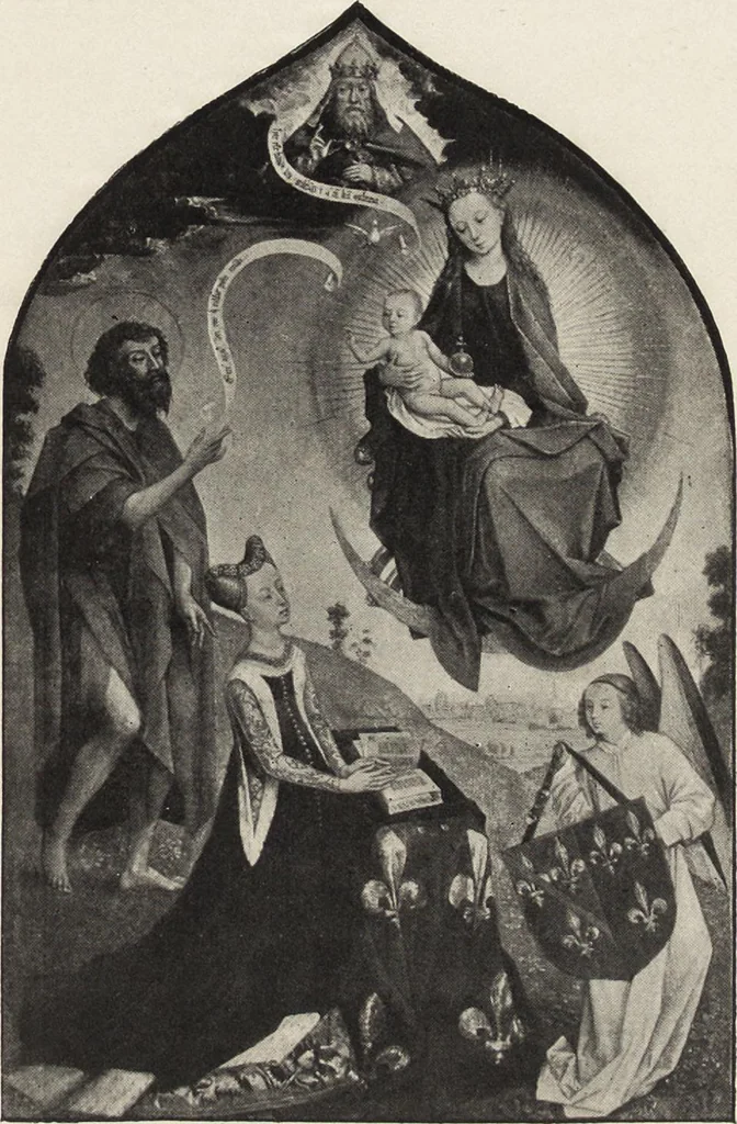 An illustration from Chantilly, Musée Condé. Notice des peintures, 1899, leaf 136