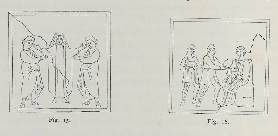 An illustration from Roma sotterranea : le pitture delle catacombe romane, 1903, leaf 201
