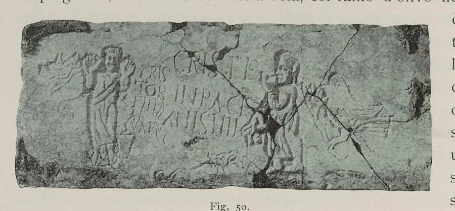 An illustration from Roma sotterranea : le pitture delle catacombe romane, 1903, leaf 493