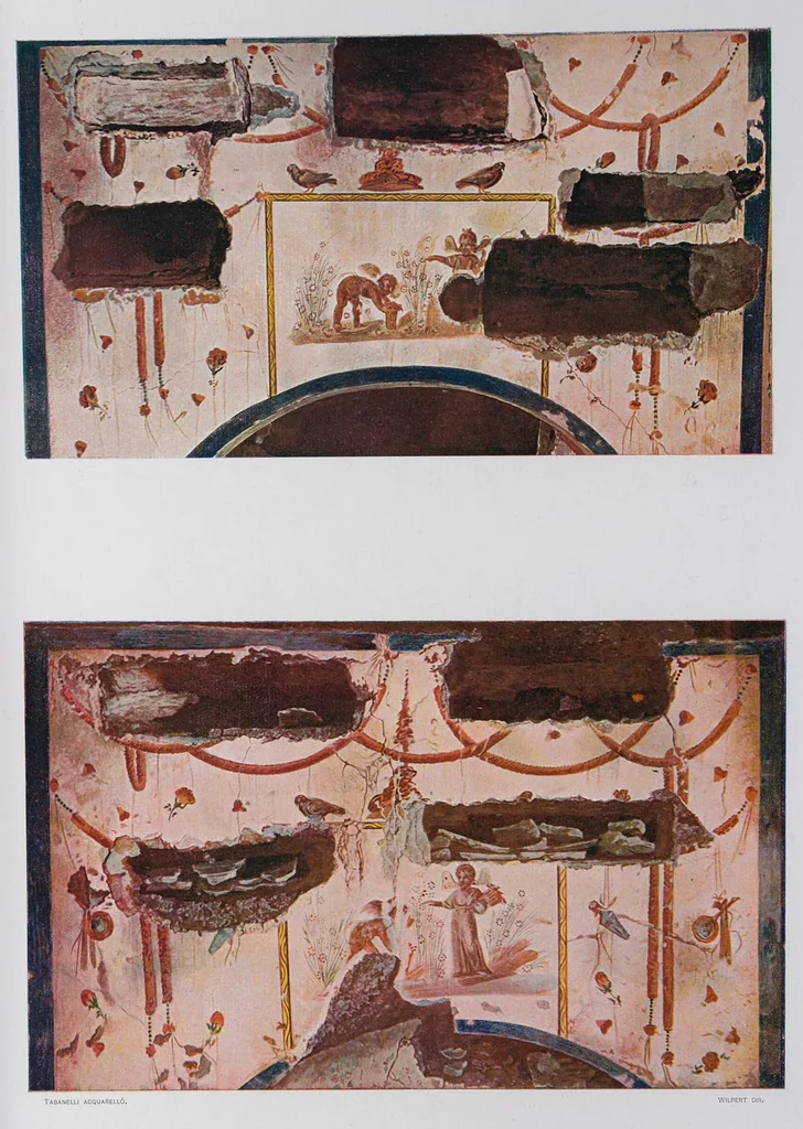 An illustration from Roma sotterranea : le pitture delle catacombe romane, 1903, leaf 110
