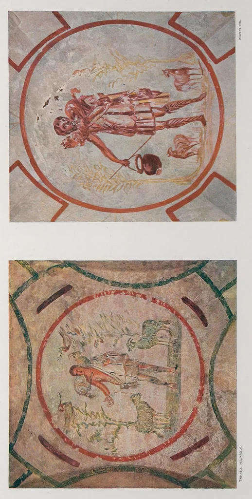 An illustration from Roma sotterranea : le pitture delle catacombe romane, 1903, leaf 138