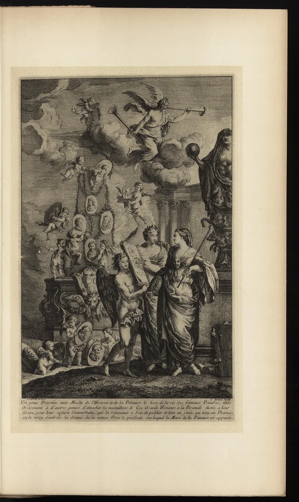 An illustration from Les doctrines d'art en France; peintres, amateurs, critiques, de Poussin à Diderot; ouvrage illustré de 12 planches hors texte, 1909, leaf 250