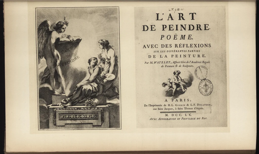An illustration from Les doctrines d'art en France; peintres, amateurs, critiques, de Poussin à Diderot; ouvrage illustré de 12 planches hors texte, 1909, leaf 285