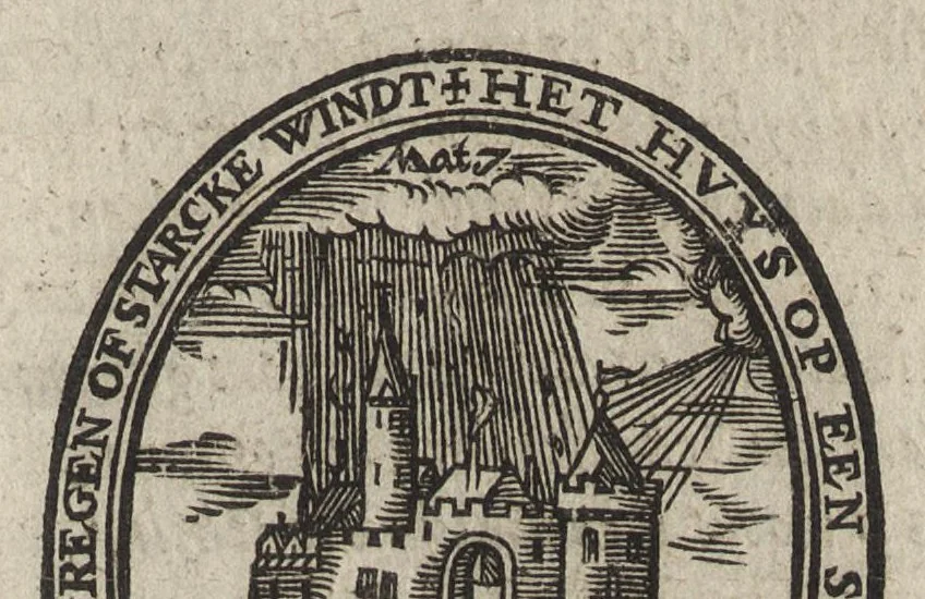 An illustration from Het schilder-boeck : waerin voor eerst de leerlustighe-jueght den grondt der edel vrye schilderkonst in verscheyden deelen wort voor-gedragen : daer na in drij deelen t'leven der vermaerde doorluchtighe schilders des ouden ende nieuwen tydts : eyndlyck d'uytlegginghe op den Metamorphoseon Pub. Ovidij Nasonis, met d'uytbeeldinge der figueren, alles dienstich ende nut den schilders, const-beminders ende dichters en alle andere staten van menschen, 1618, leaf 90