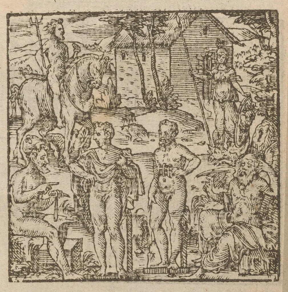 An illustration from Hadriani Iunii medici Emblemata : eiusdem ænigmatum libellus, 1585, leaf 20