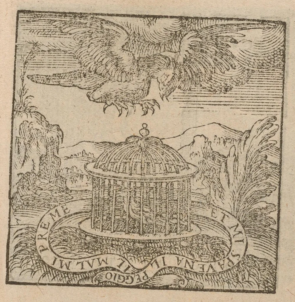 An illustration from Hadriani Iunii medici Emblemata : eiusdem ænigmatum libellus, 1585, leaf 56