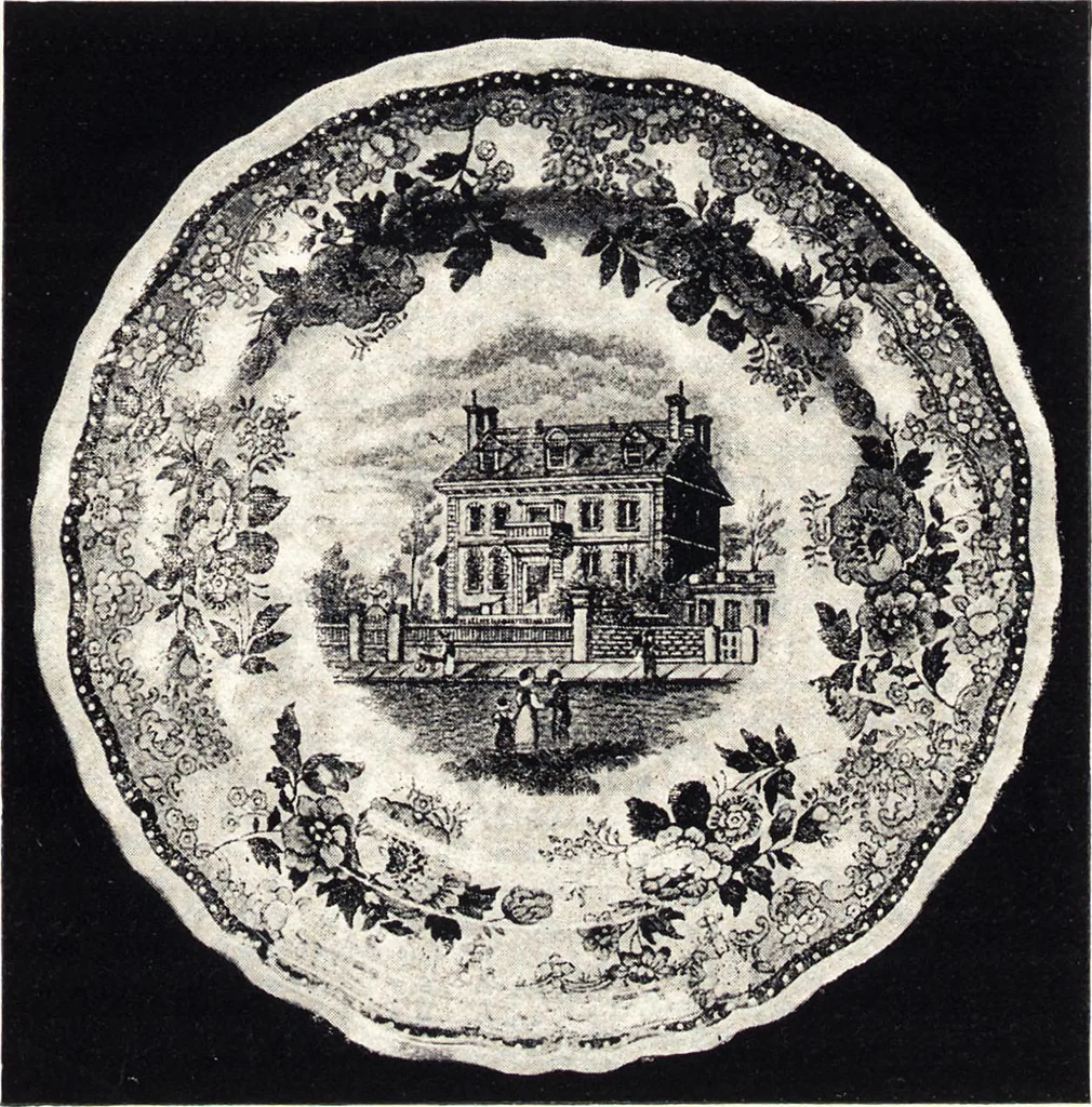 An illustration from Anglo-American pottery : old English china with American views, a manual for collectors, 1901, leaf 100