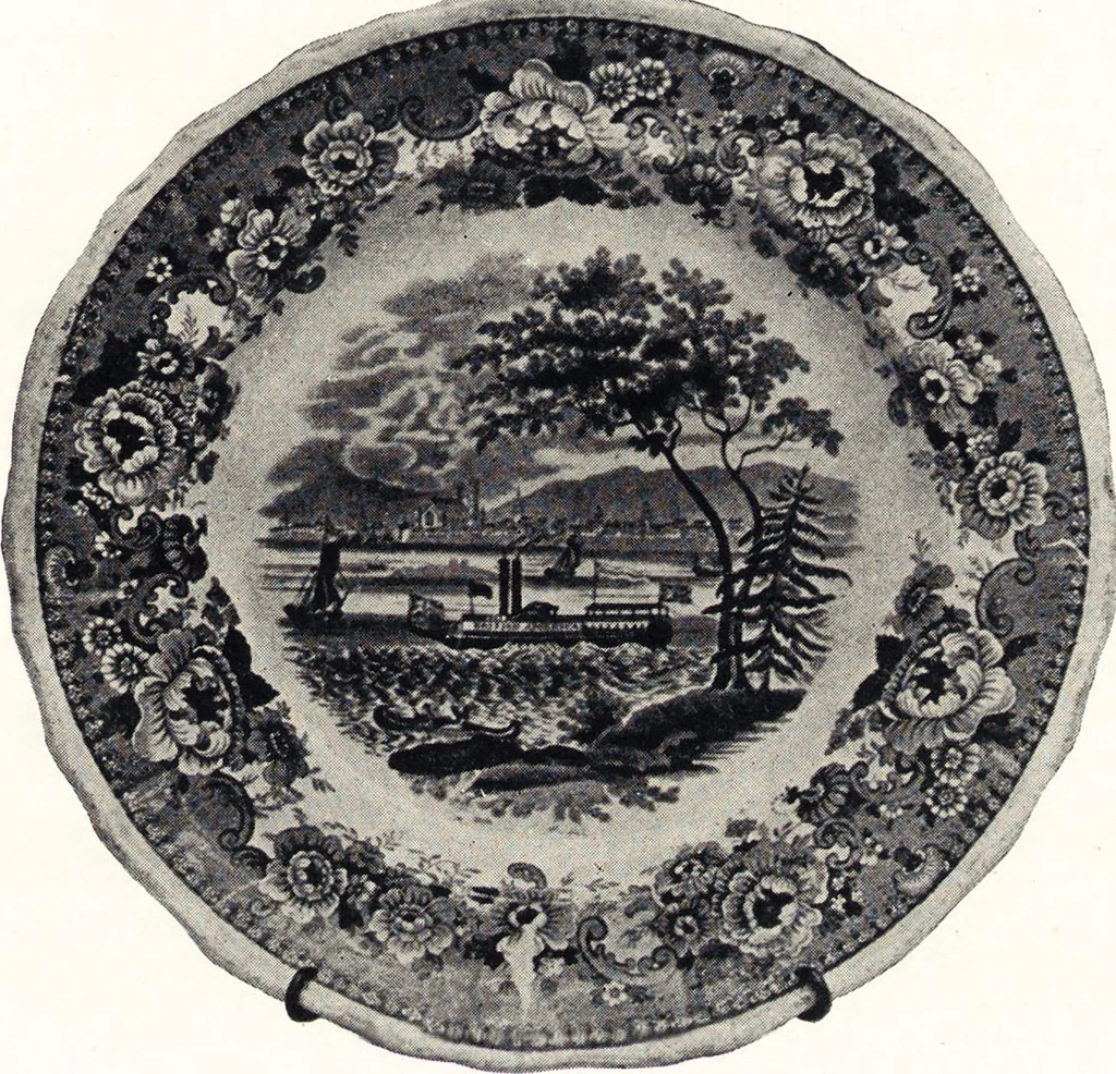 An illustration from Anglo-American pottery : old English china with American views, a manual for collectors, 1901, leaf 106