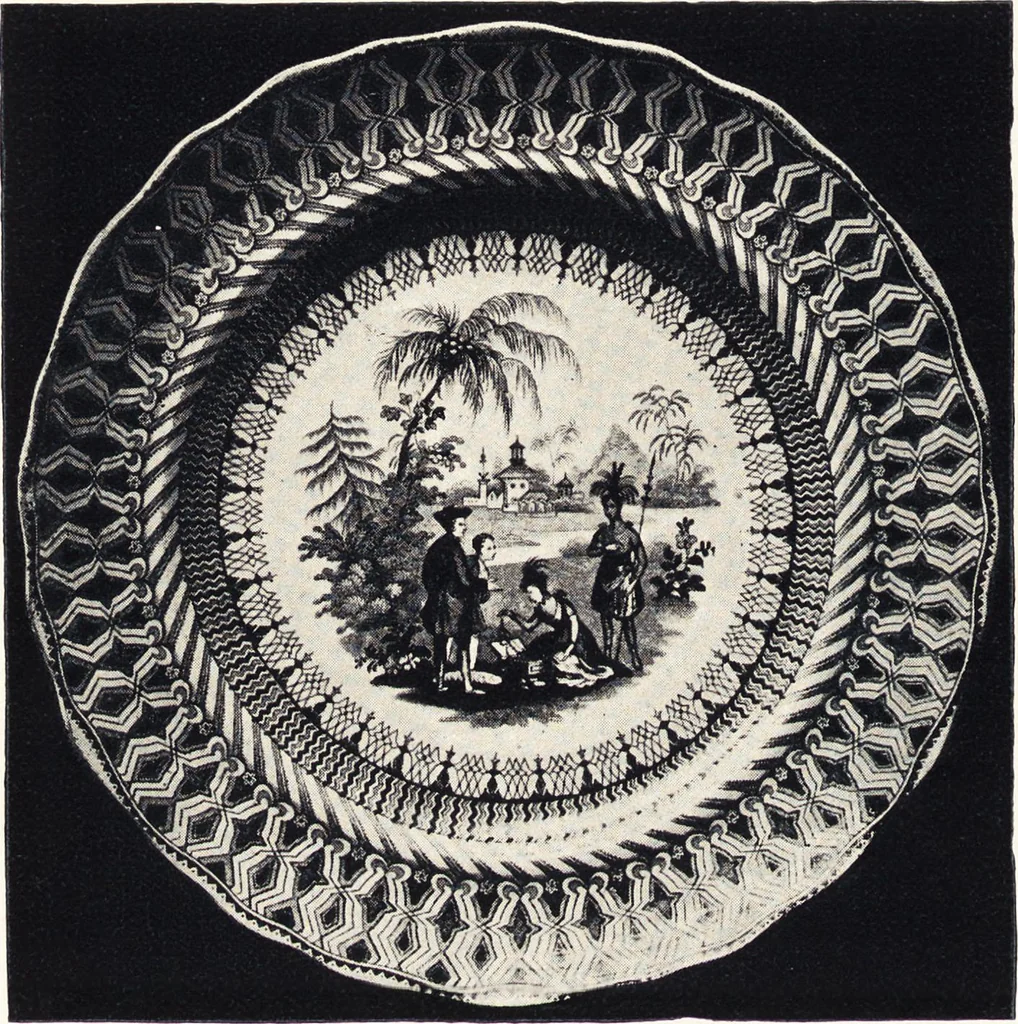 An illustration from Anglo-American pottery : old English china with American views, a manual for collectors, 1901, leaf 109