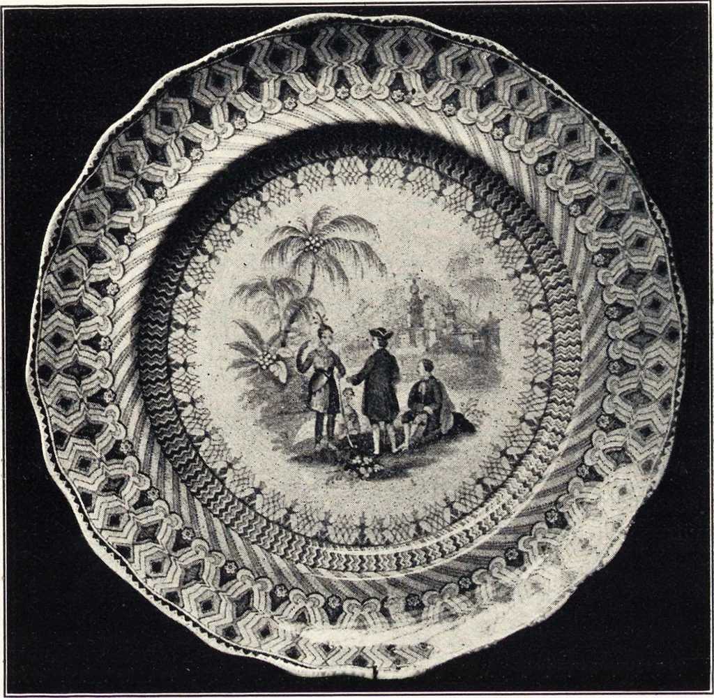 An illustration from Anglo-American pottery : old English china with American views, a manual for collectors, 1901, leaf 110