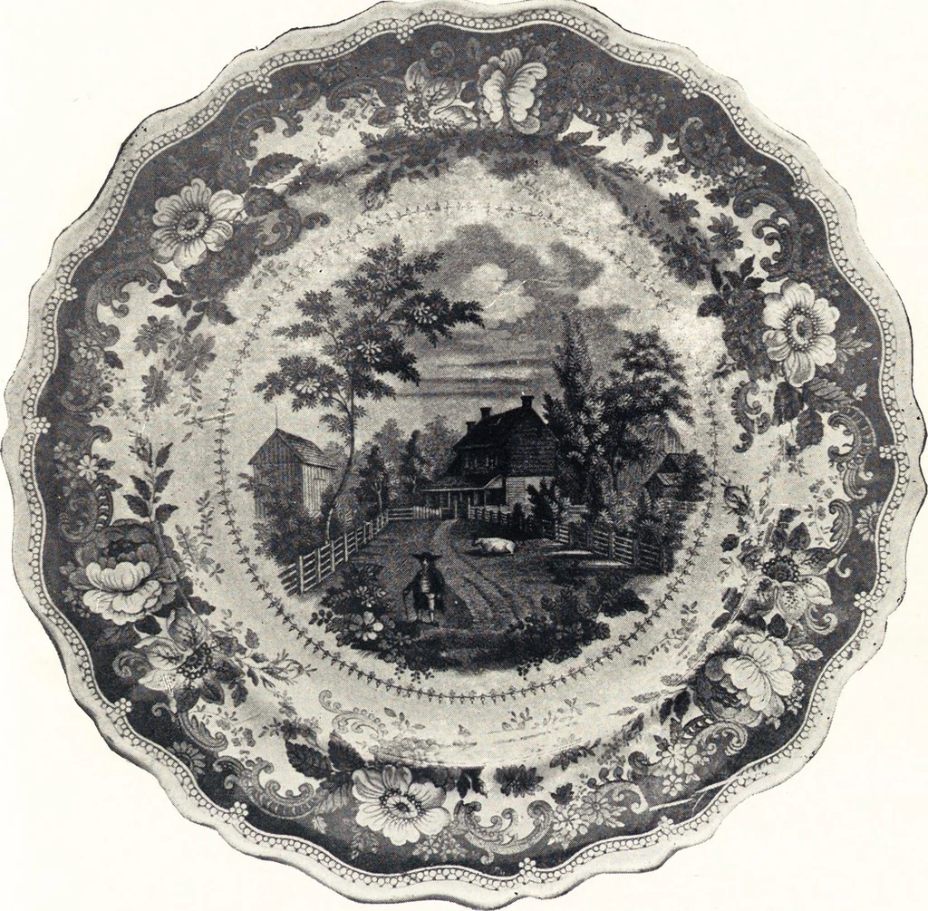 An illustration from Anglo-American pottery : old English china with American views, a manual for collectors, 1901, leaf 112