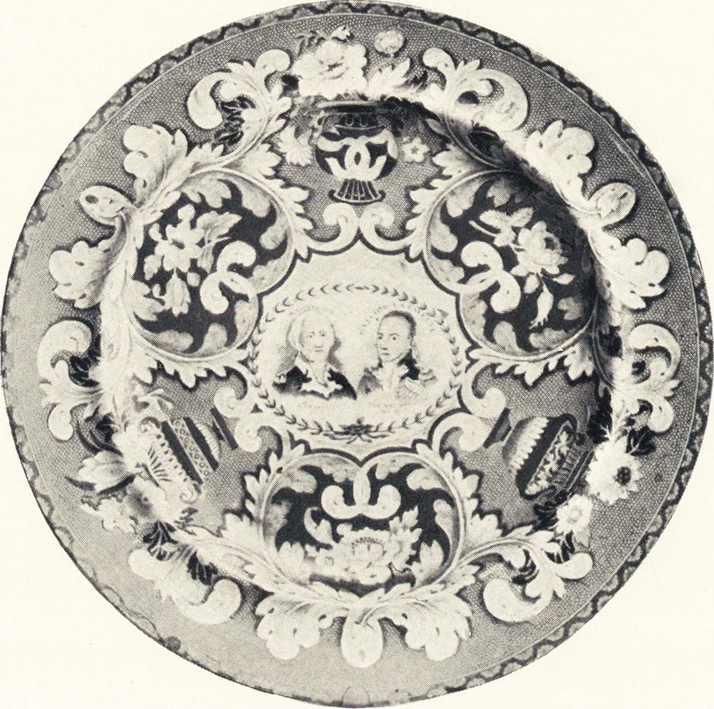 An illustration from Anglo-American pottery : old English china with American views, a manual for collectors, 1901, leaf 131