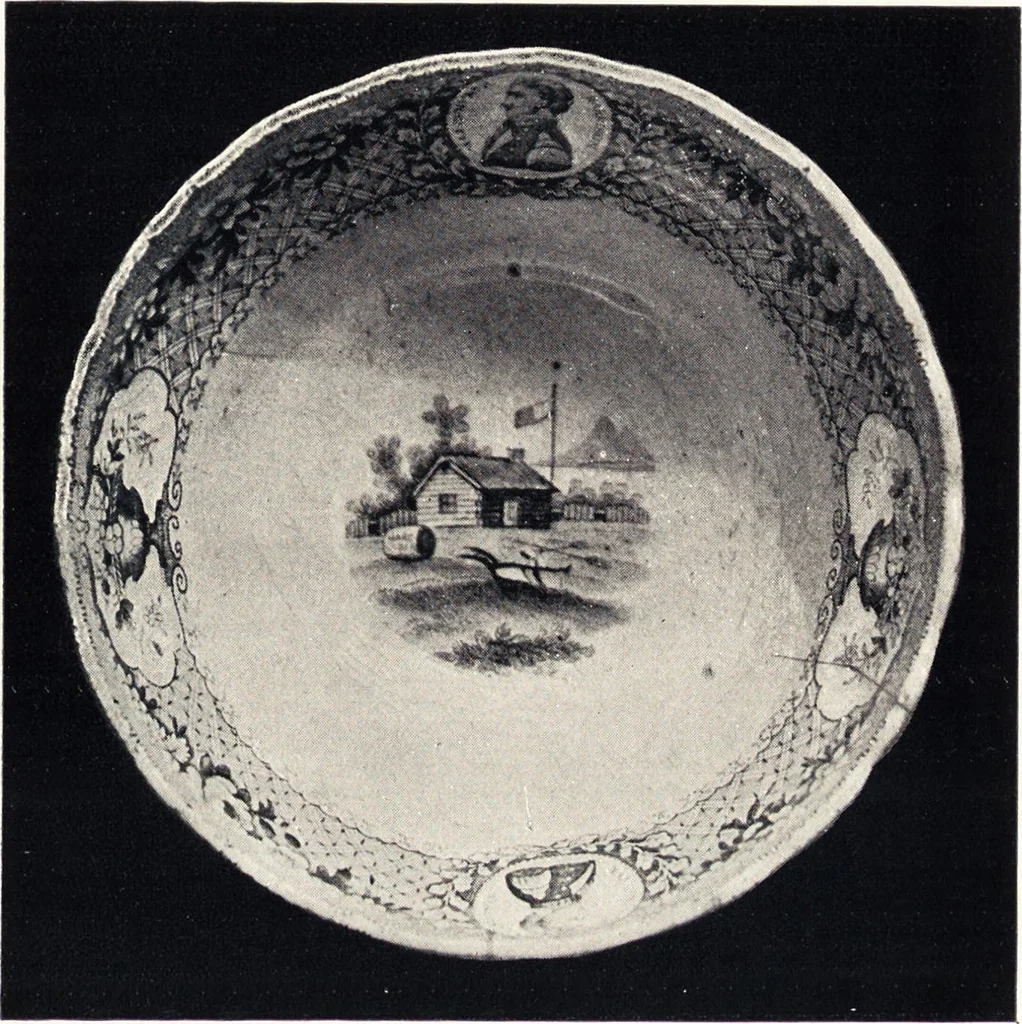 An illustration from Anglo-American pottery : old English china with American views, a manual for collectors, 1901, leaf 134