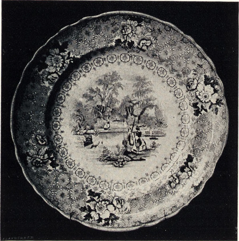 An illustration from Anglo-American pottery : old English china with American views, a manual for collectors, 1901, leaf 160