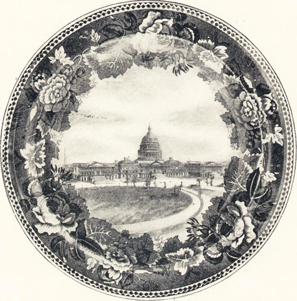 An illustration from Anglo-American pottery : old English china with American views, a manual for collectors, 1901, leaf 169