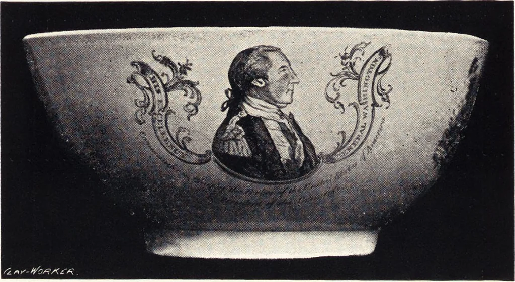 An illustration from Anglo-American pottery : old English china with American views, a manual for collectors, 1901, leaf 21