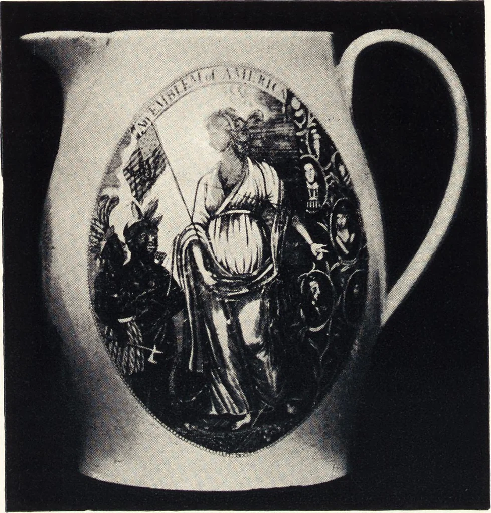An illustration from Anglo-American pottery : old English china with American views, a manual for collectors, 1901, leaf 29