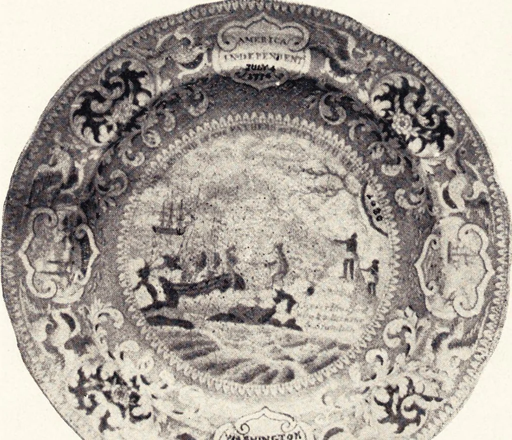 An illustration from Anglo-American pottery : old English china with American views, a manual for collectors, 1901, leaf 35