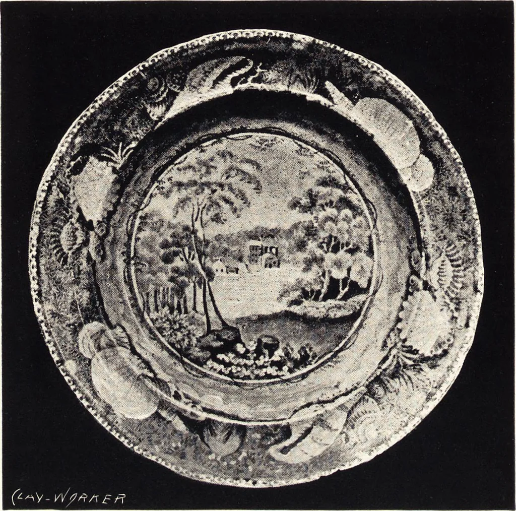 An illustration from Anglo-American pottery : old English china with American views, a manual for collectors, 1901, leaf 37