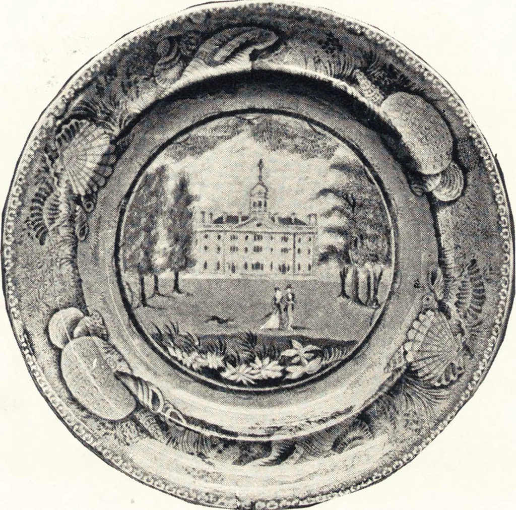 An illustration from Anglo-American pottery : old English china with American views, a manual for collectors, 1901, leaf 38